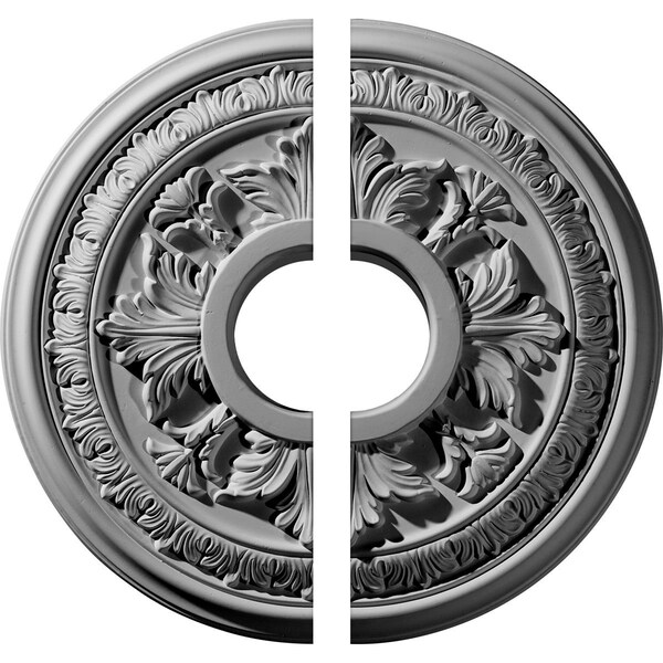 Ekena Millwork Baltimore Ceiling Medallion, Two Piece (Fits Canopies up to 5 1/2"), 15 3/8"OD x 4 1/4"ID x 1 1/2"P CM15BA2 - main